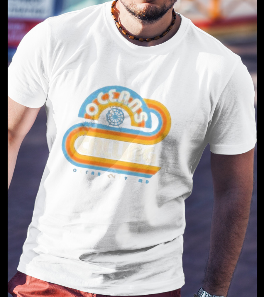 Oceans Calling Ocean City MD Festival Rainbow Lineup T-Shirt