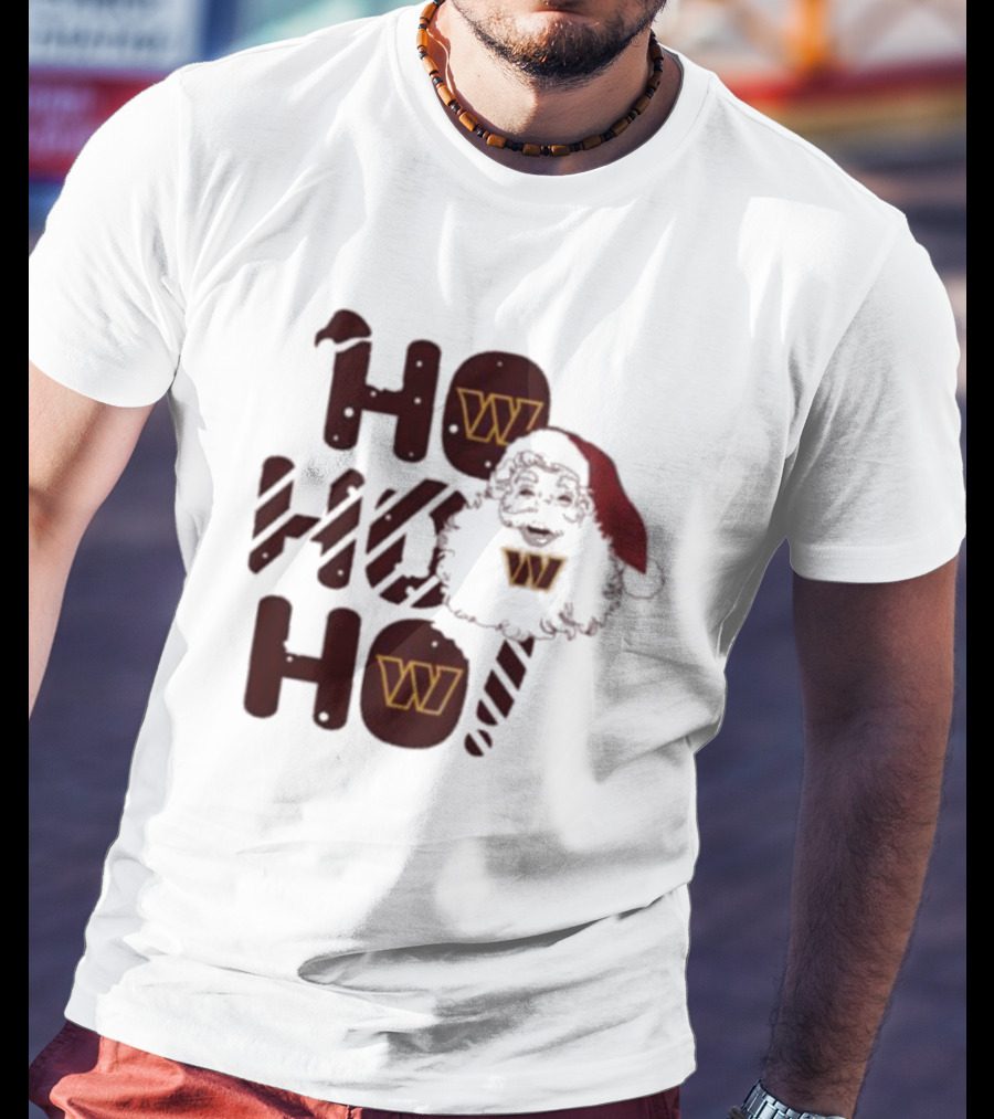 Washington Commanders Christmas Santa Ho Ho Ho T-Shirt