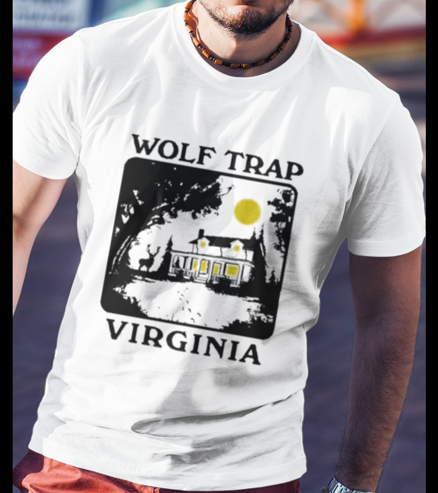 Wolf Trap Virginia Moonlit House Scene T-Shirt