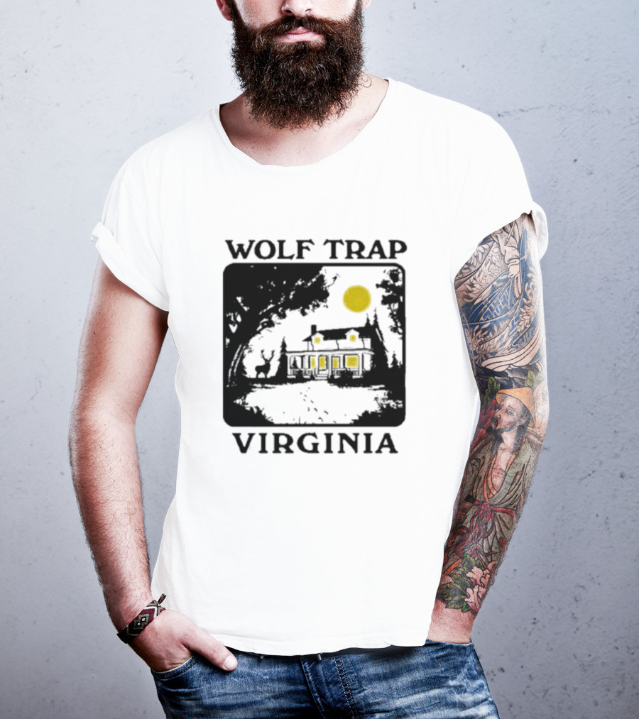 Wolf Trap Virginia Moonlit House Scene T-Shirt