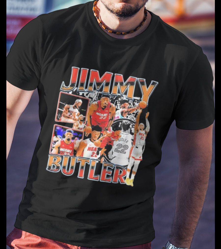 Jimmy Butler Miami Heat Emo Basketball Game Hair Funny Vintage Fear The Hair T-Shirt