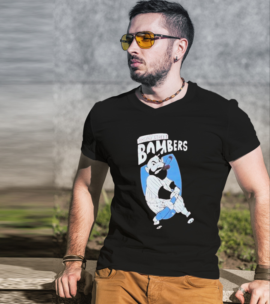 Phillies Marlins Playoff Broad Street Bombers Baseball Player With Bat And Beard T-Shirt