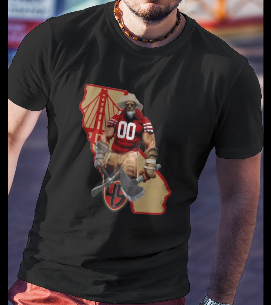 San Francisco Miner California Bridge 49er 00 Jersey T-Shirt