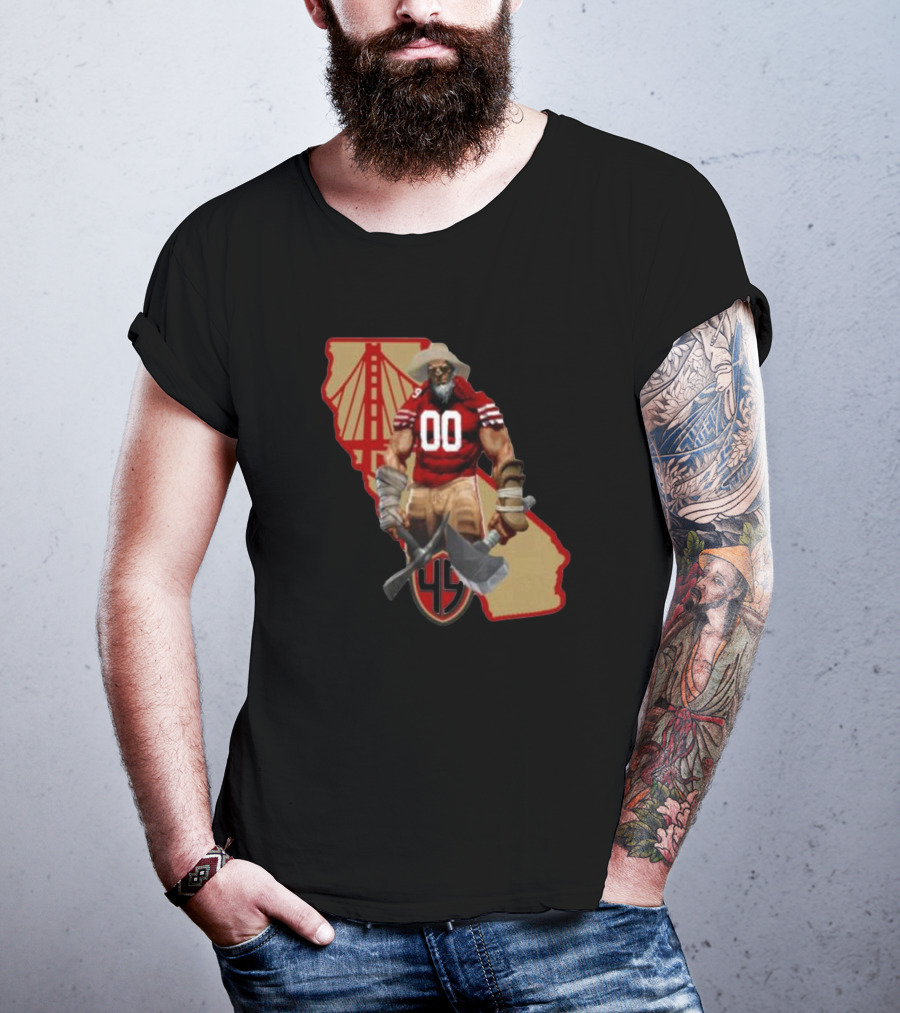 San Francisco Miner California Bridge 49er 00 Jersey T-Shirt