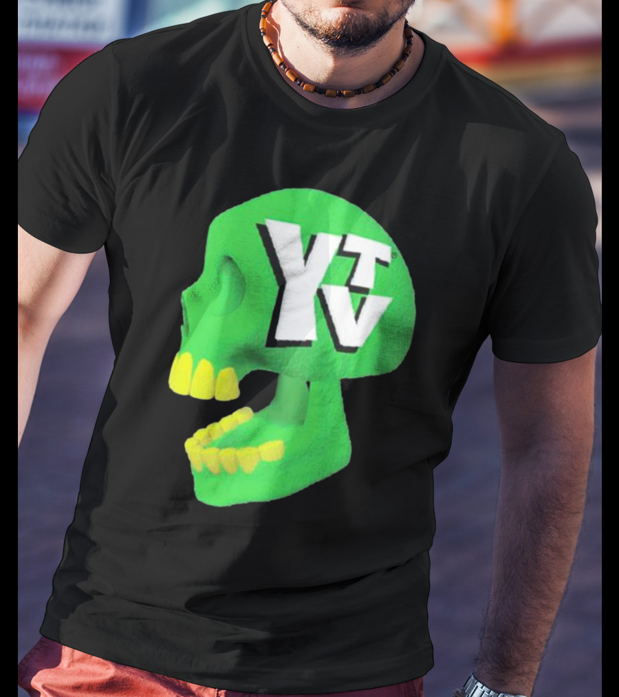 Ytv Green Skull Dark Night T-Shirt