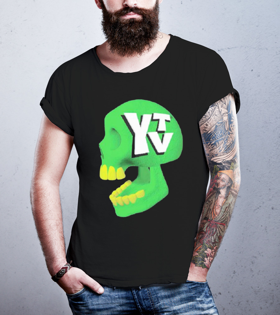 Ytv Green Skull Dark Night T-Shirt