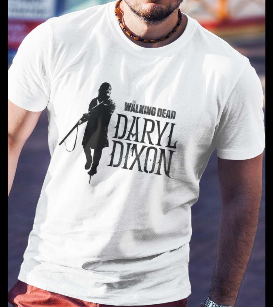 The Walking Dead Daryl Dixon Silhouette Crossbow Iconic Merch T-Shirt