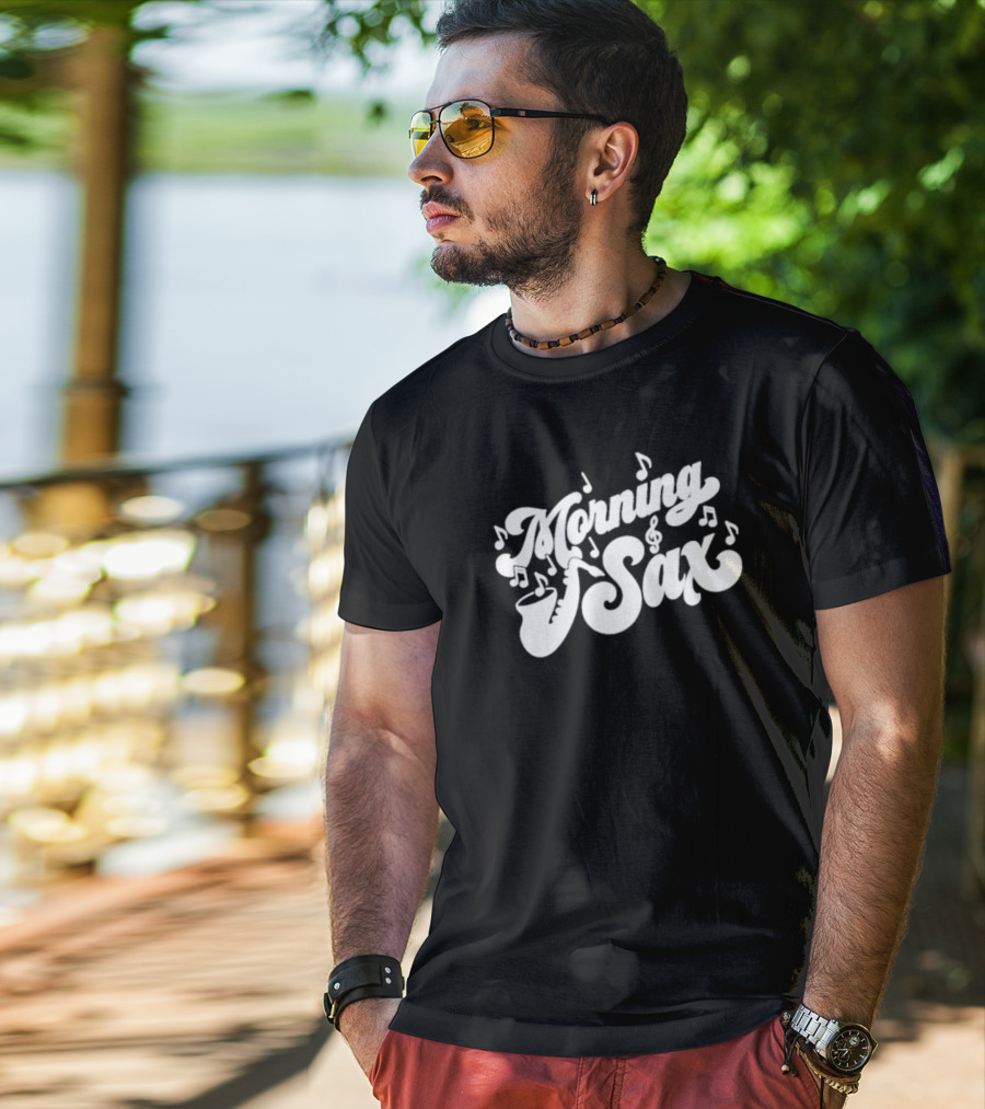 Boxyfresh Morning Sax Musical Notes T-Shirt