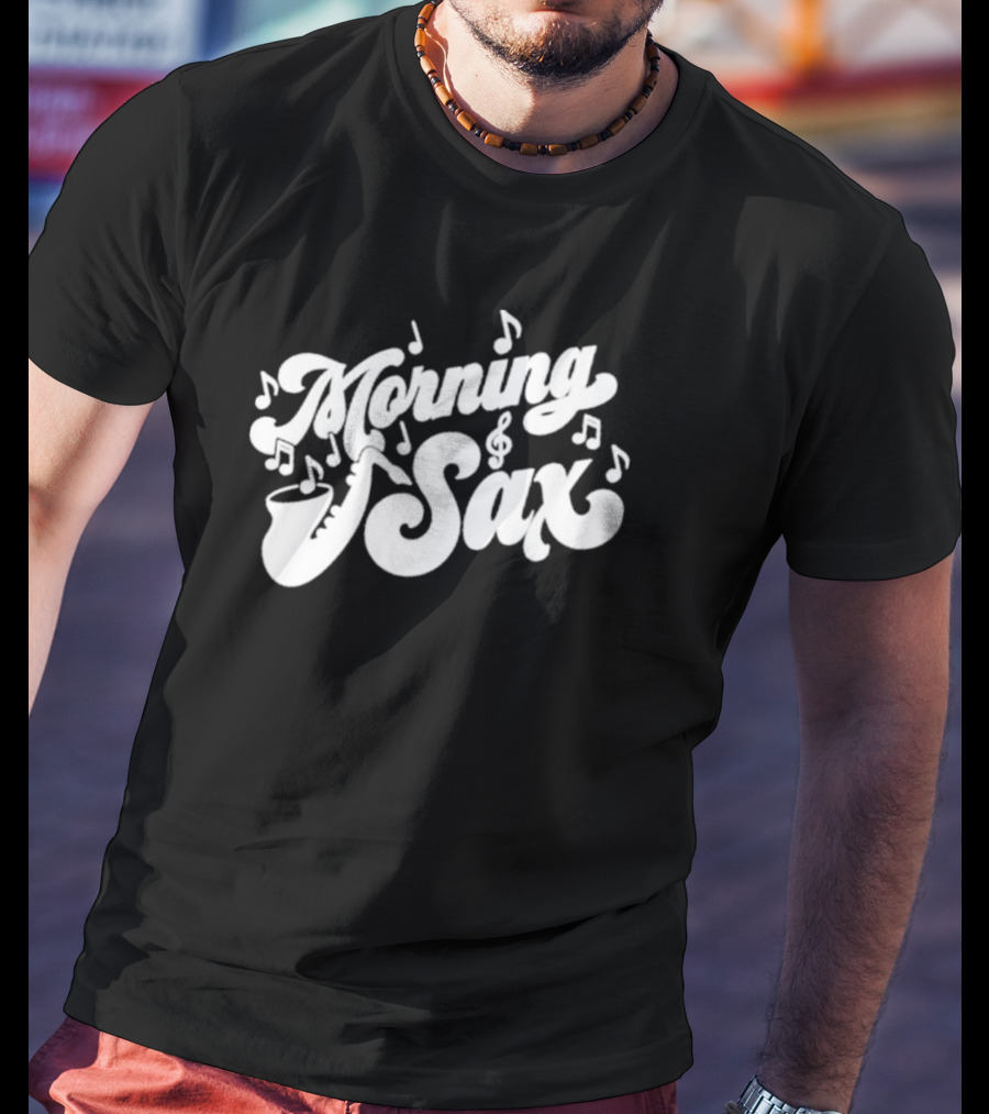 Boxyfresh Morning Sax Musical Notes T-Shirt