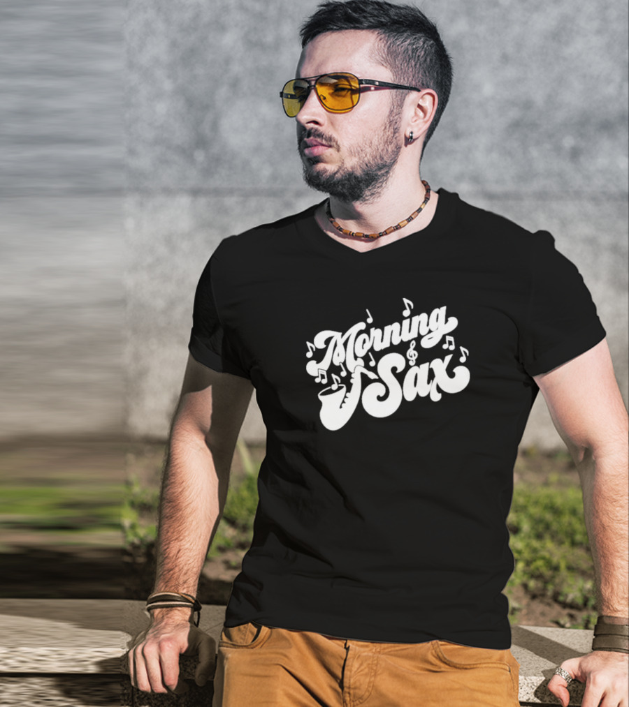 Boxyfresh Morning Sax Musical Notes T-Shirt