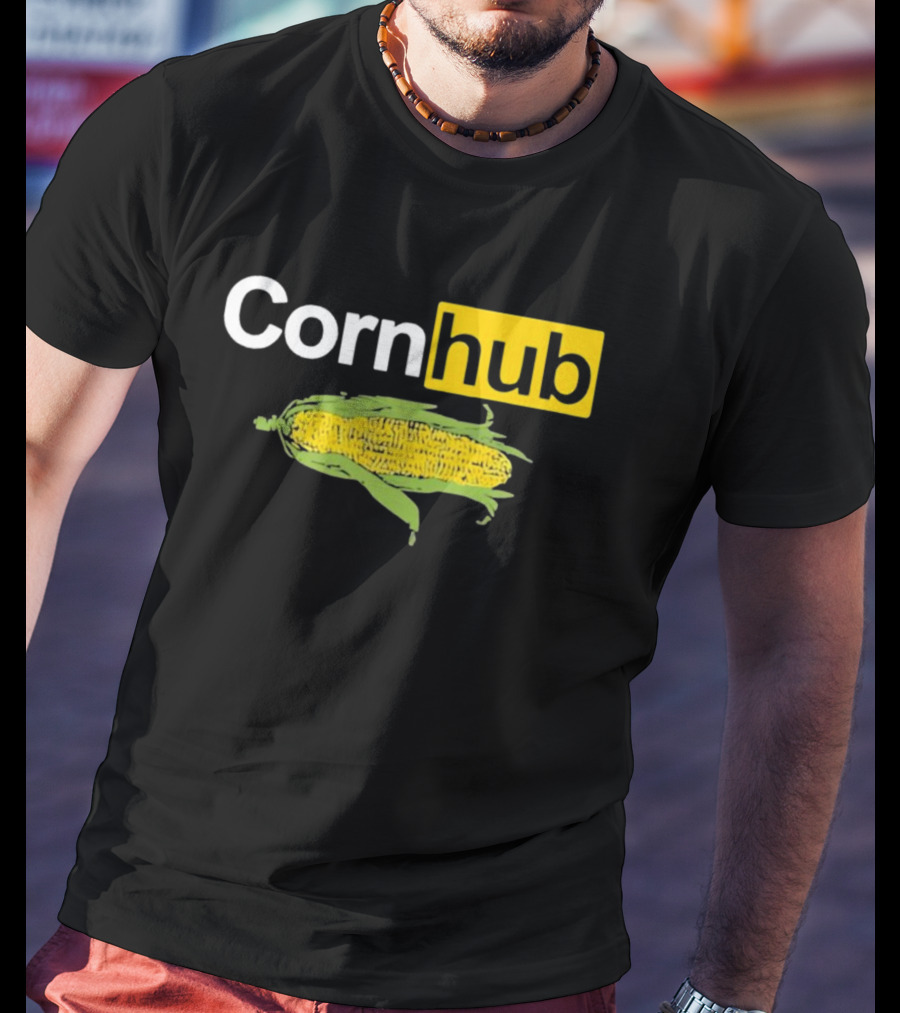 Corn Hub Parody With Corn Cob T-Shirt