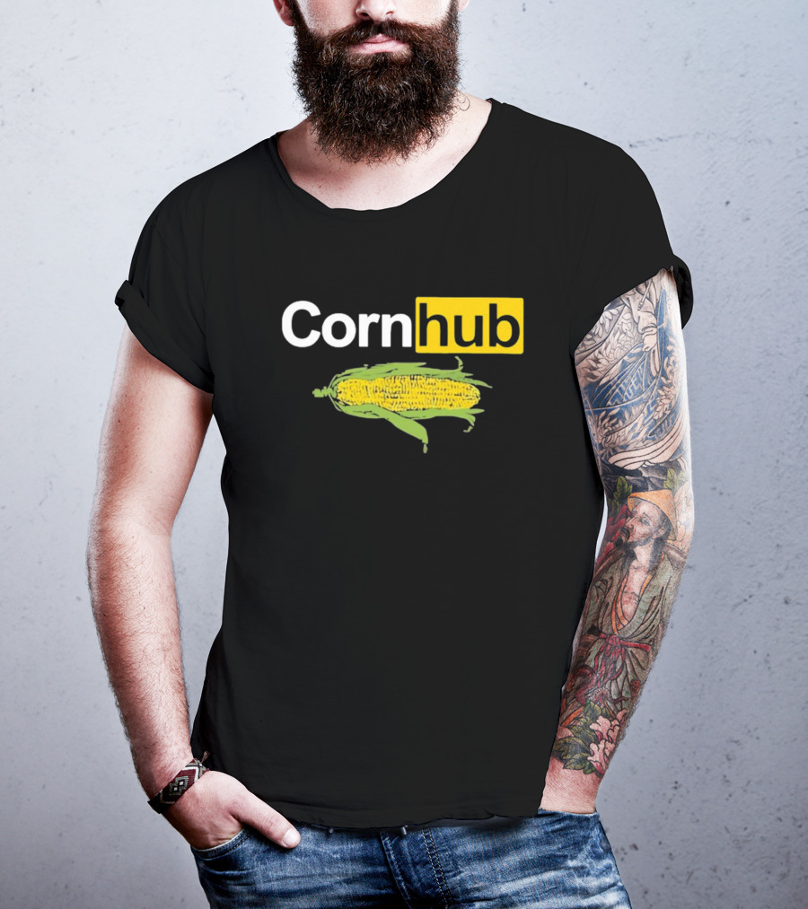 Corn Hub Parody With Corn Cob T-Shirt