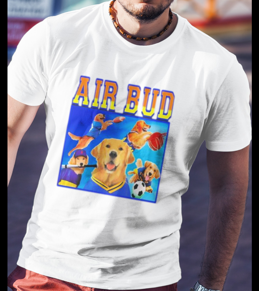 Air Bud Basketball Soccer Baseball Football Dog Iconic Movie Sports T-Shirt