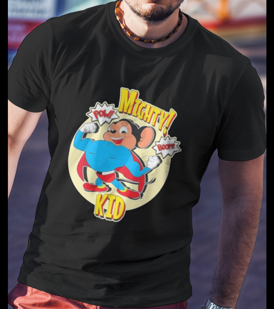 Mighty Kid Superhero Mouse Pow Boom Children's T-Shirt