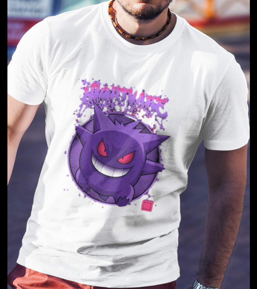 Gengar Nightmare Pokemon Purple Mischief T-Shirt