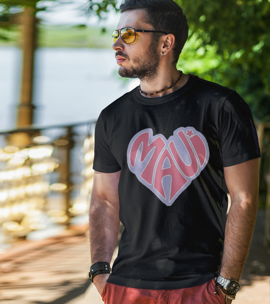 Maui Heart Retro T-Shirt