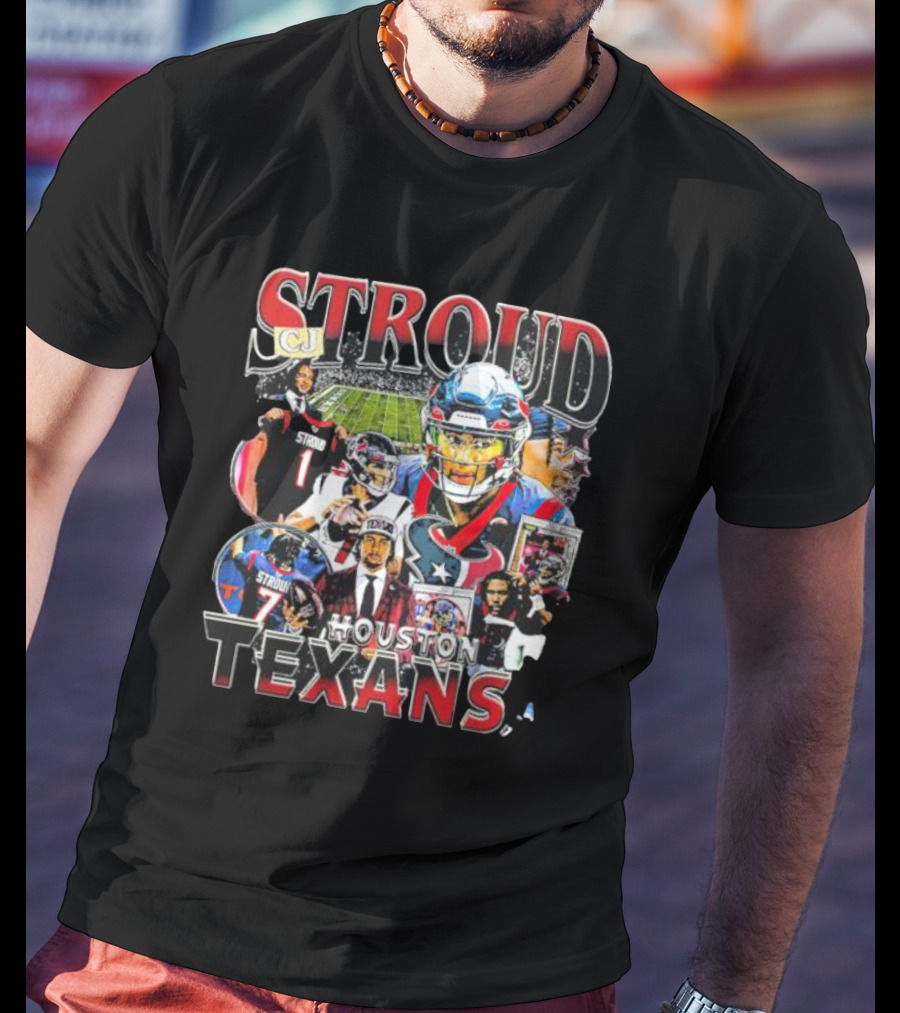 CJ Stroud Houston Texans Vintage Style Bootleg T-Shirt