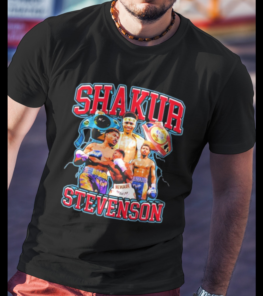 SHakur Stevenson Boxing Champion Newark Gloves T-Shirt