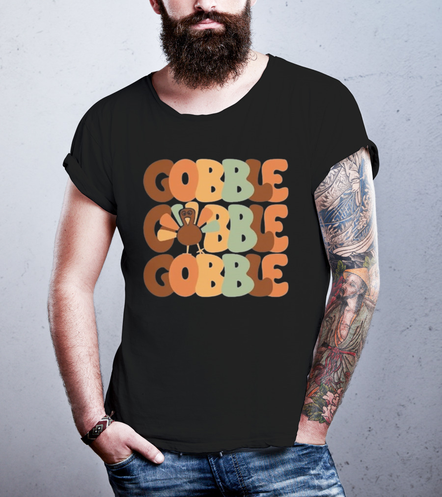 Friends Thanksgiving Gobble Turkey Fall Family T-Shirt