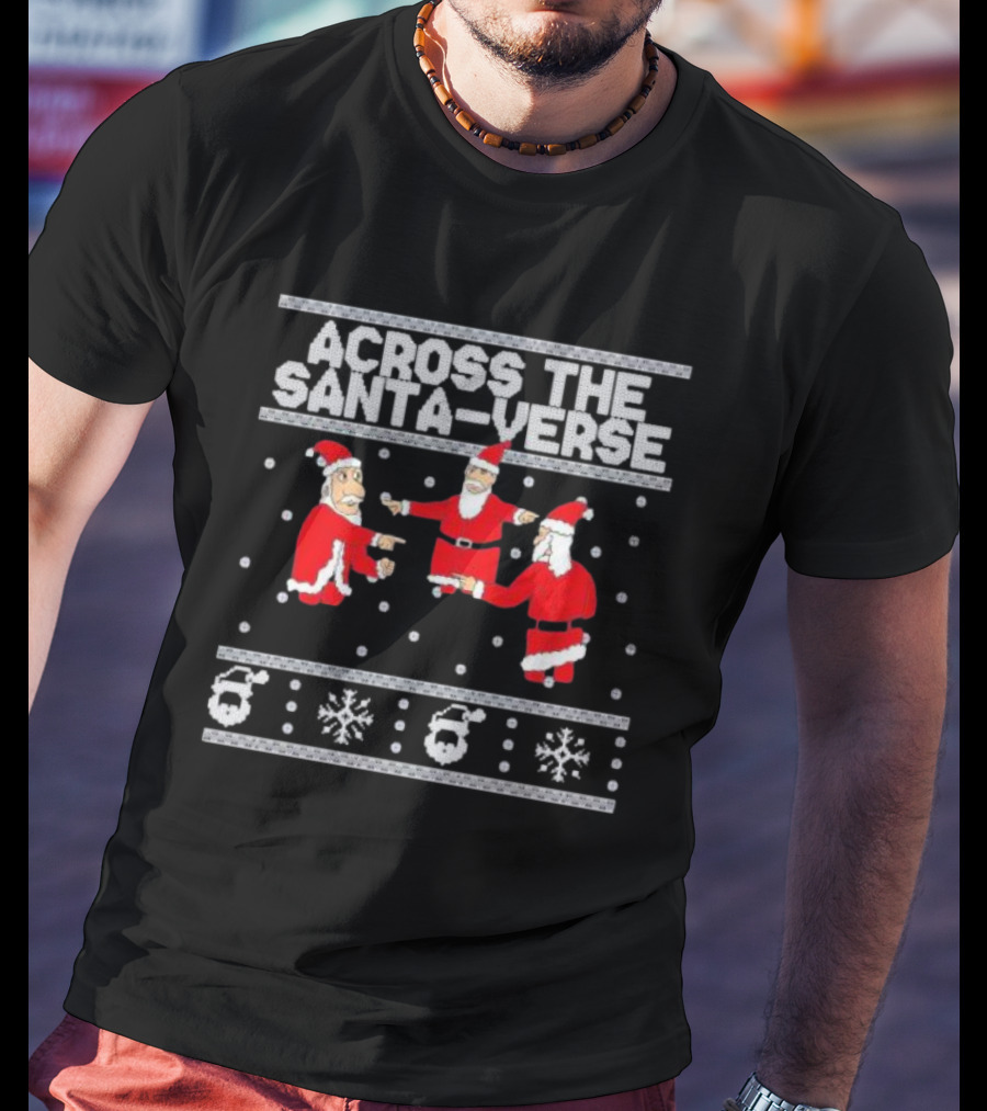Across The Santa-verse Santa Claus Meme Icons T-Shirt