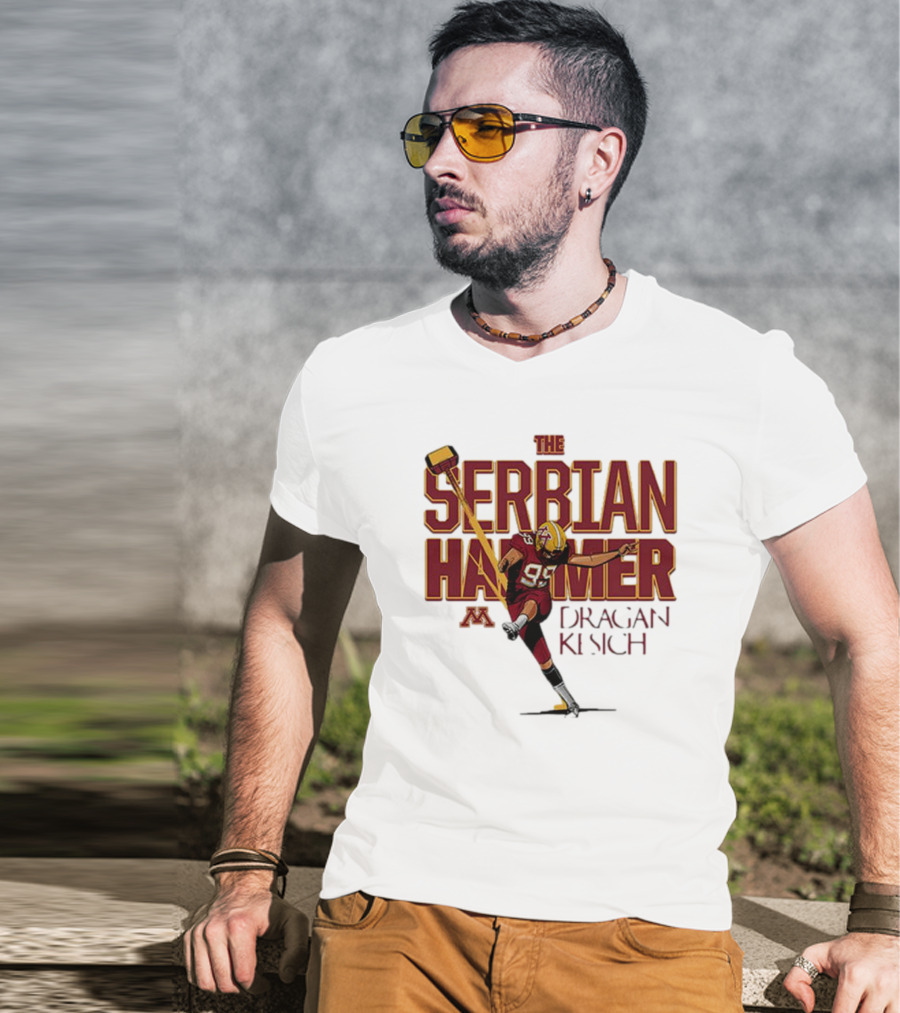 The Serbian Hammer Dragan Kesich Minnesota Football 95 T-Shirt