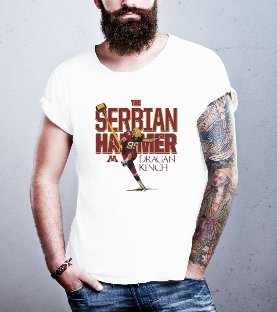 The Serbian Hammer Dragan Kesich Minnesota Football 95 T-Shirt