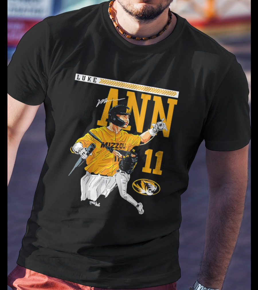 LUKE MANN MIZZOU BASEBALL 11 MISSOURI NCAA TIGERS T-Shirt