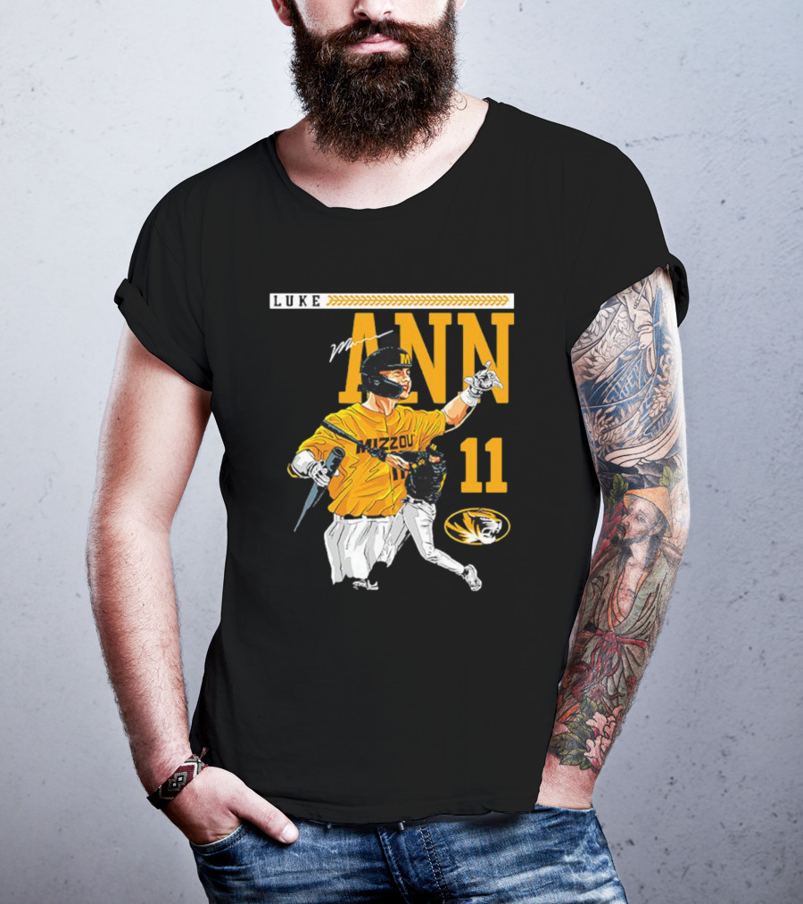 LUKE MANN MIZZOU BASEBALL 11 MISSOURI NCAA TIGERS T-Shirt