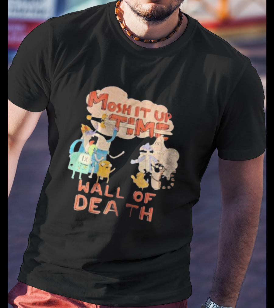 Adventure Mosh It Up Time Wall Of Death Cartoon Characters T-Shirt