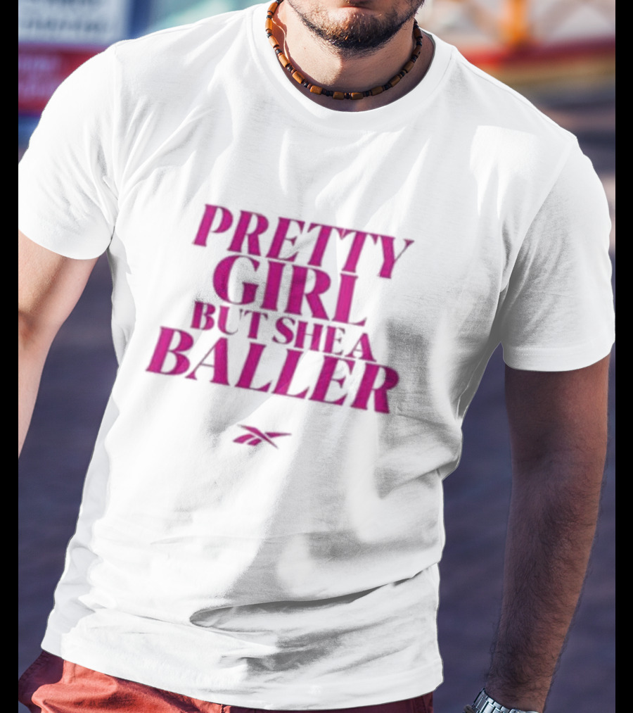 Pretty Girl But She A Baller Reebok T-Shirt