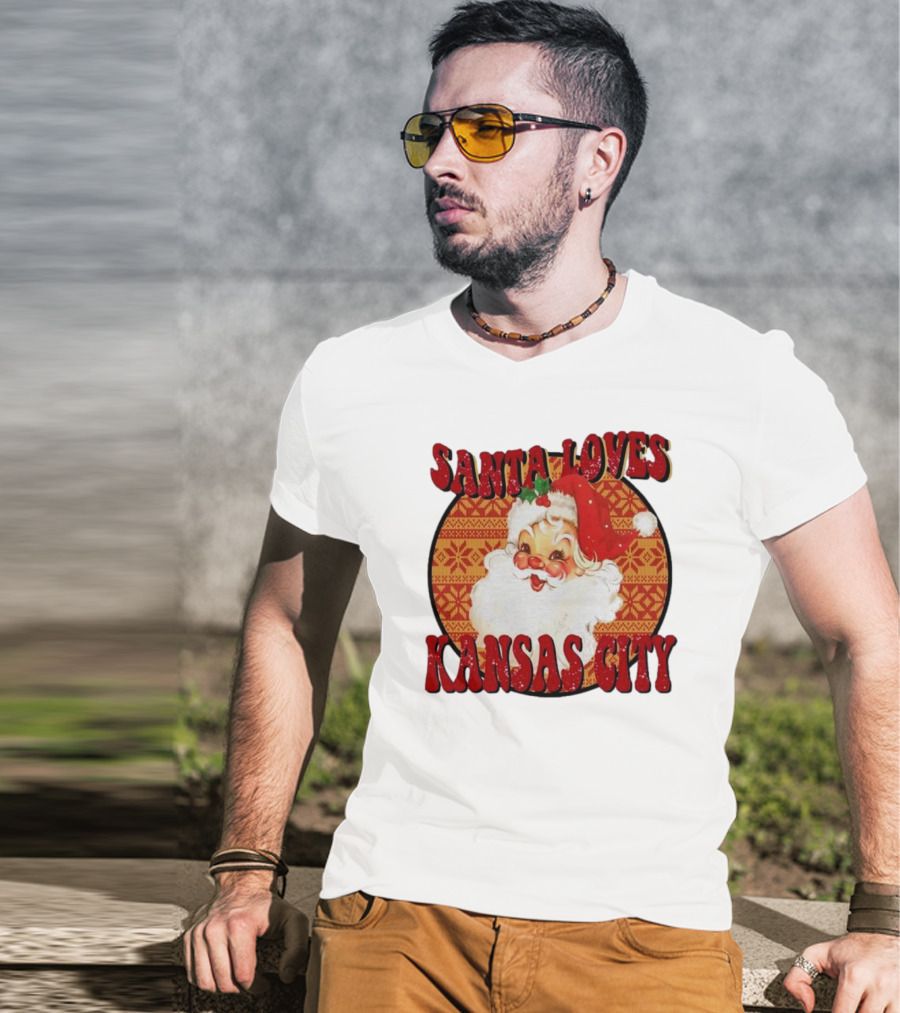 Santa Loves Kansas City T-Shirt