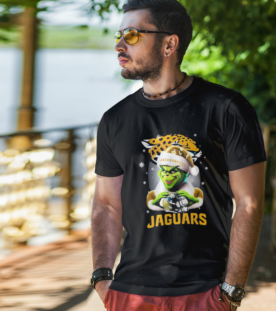 Santa Grinch Jacksonville Jaguars Merry Christmas T-Shirt
