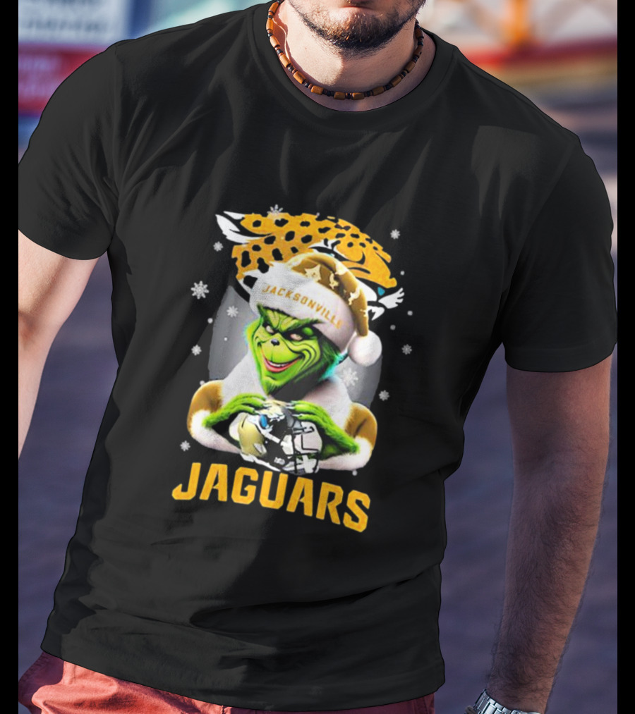 Santa Grinch Jacksonville Jaguars Merry Christmas T-Shirt