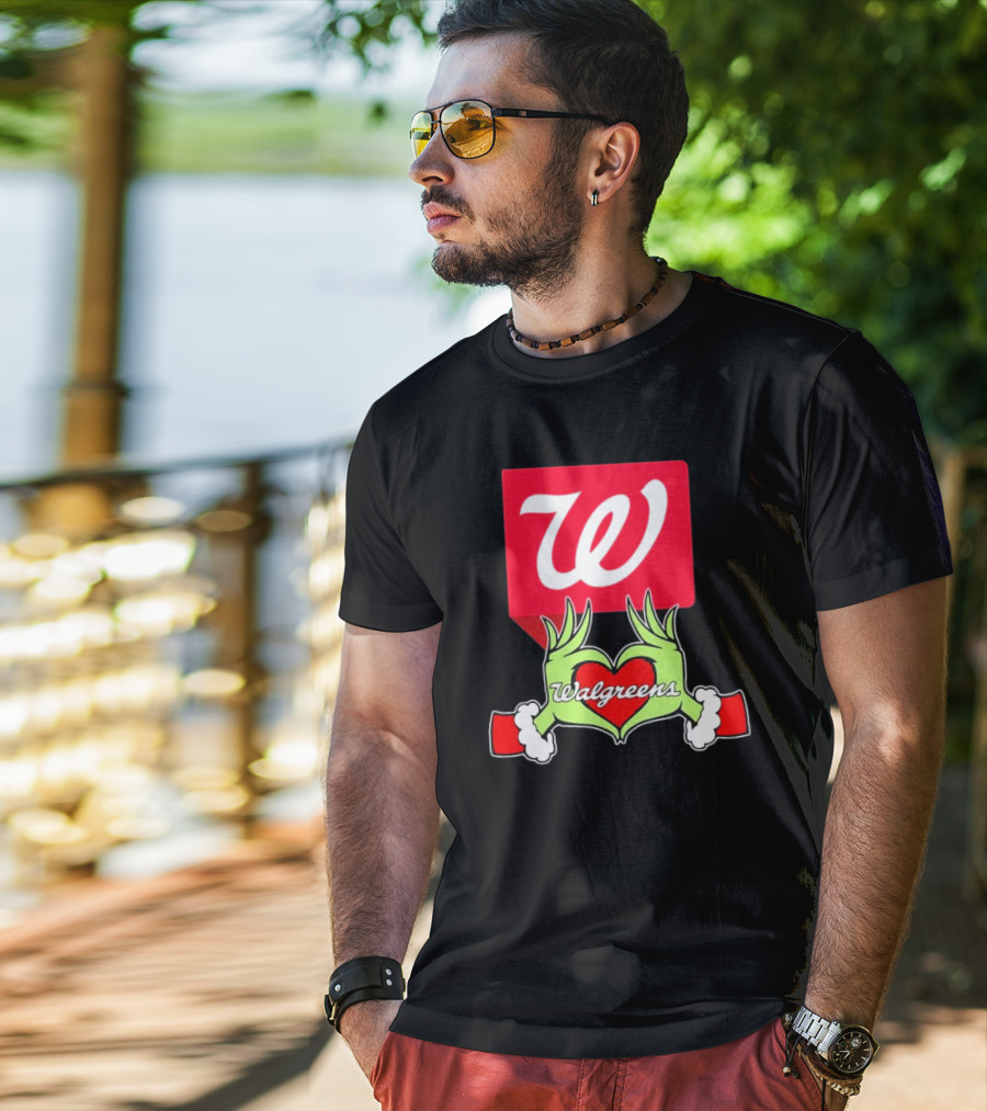 The Grinch Hand Heart Walgreens Christmas T-Shirt