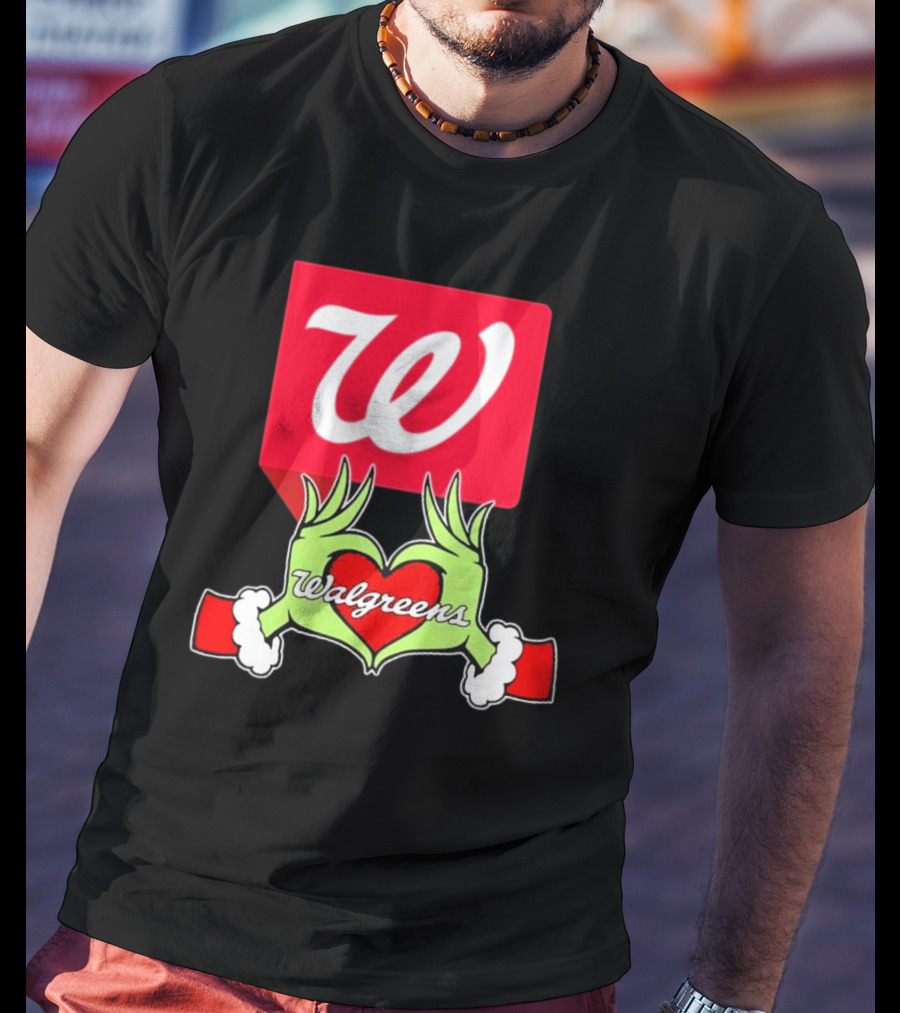 The Grinch Hand Heart Walgreens Christmas T-Shirt