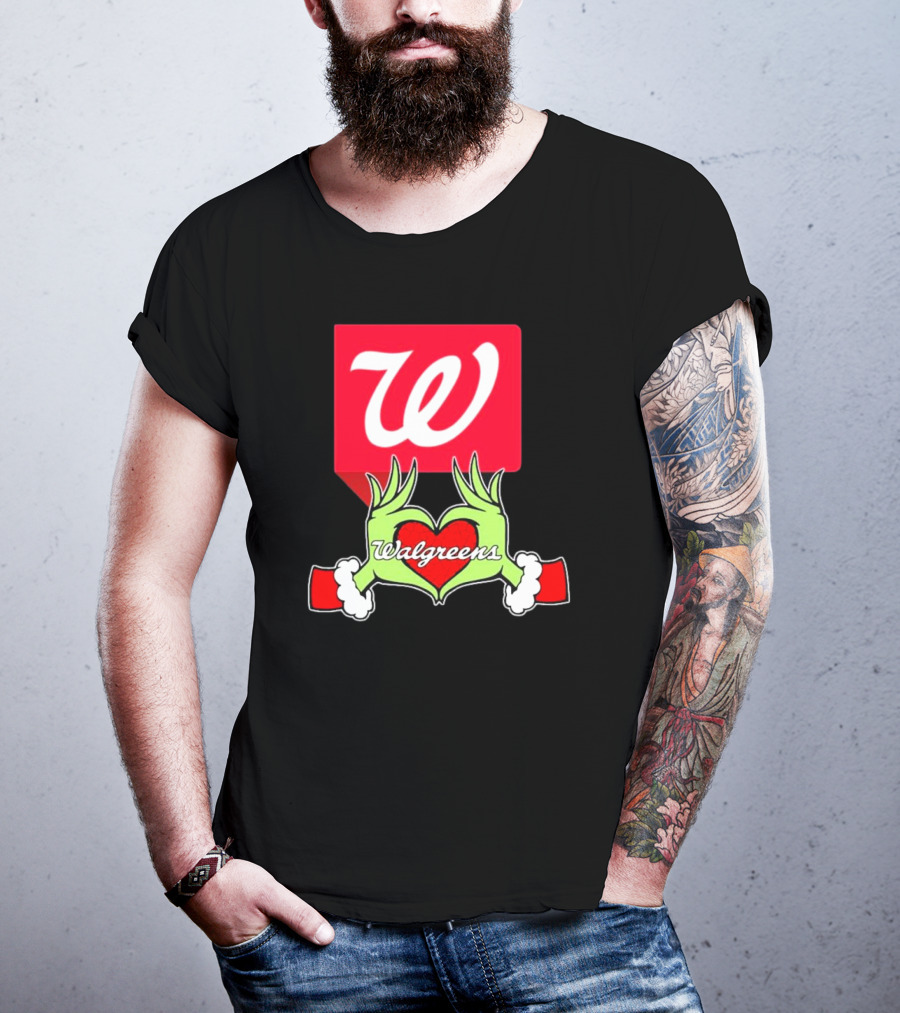 The Grinch Hand Heart Walgreens Christmas T-Shirt