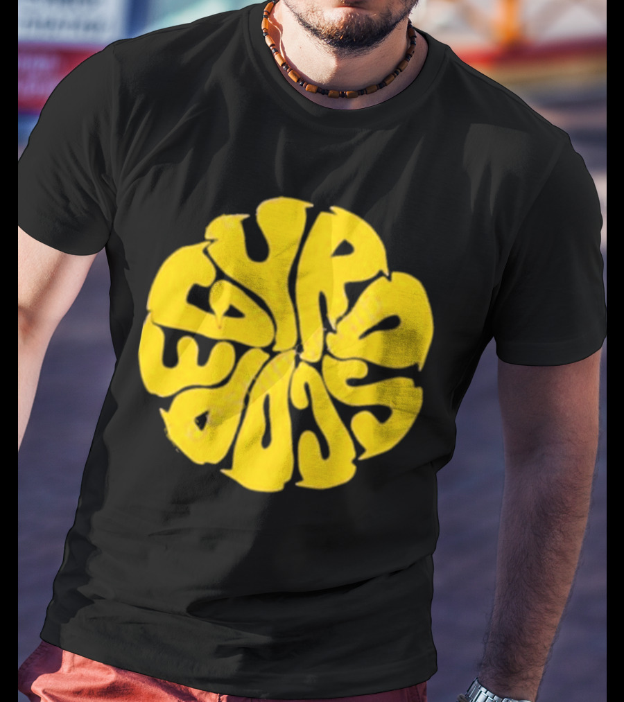 Gyroscope Liquid Logo Yellow Circular Text T-Shirt