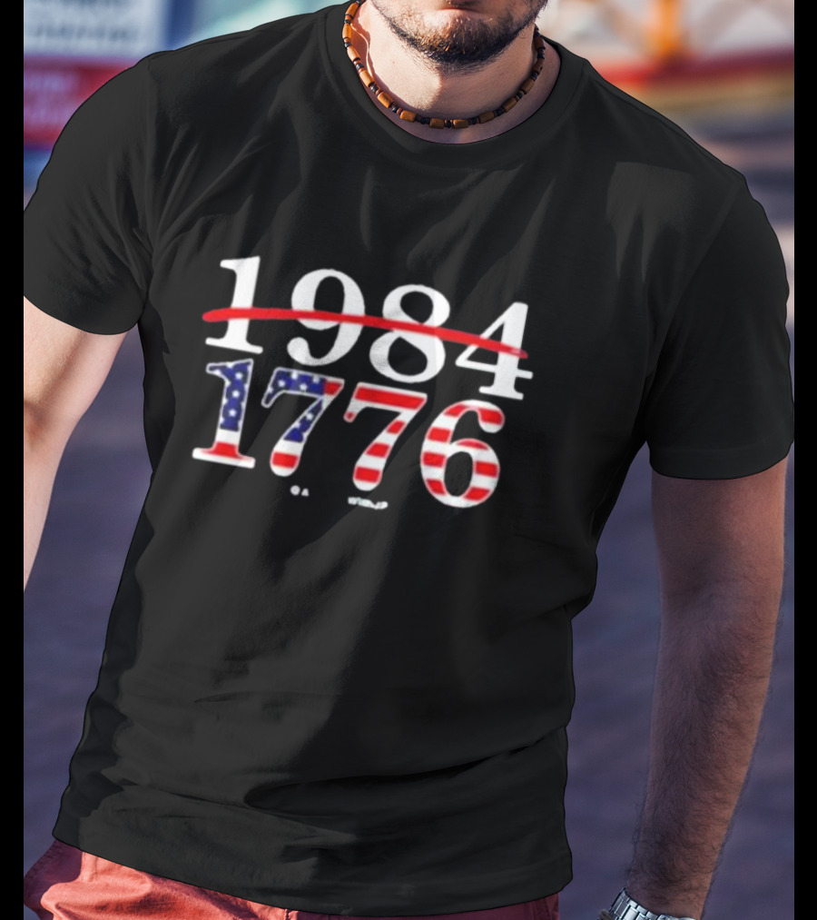 America 1984 1776 Patriotic Theme T-Shirt