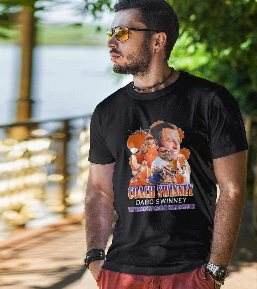 Coach Swinney Dabo Swinney The Winningest Coach In Clemson History Celebrated Icons And Moments T-Shirt