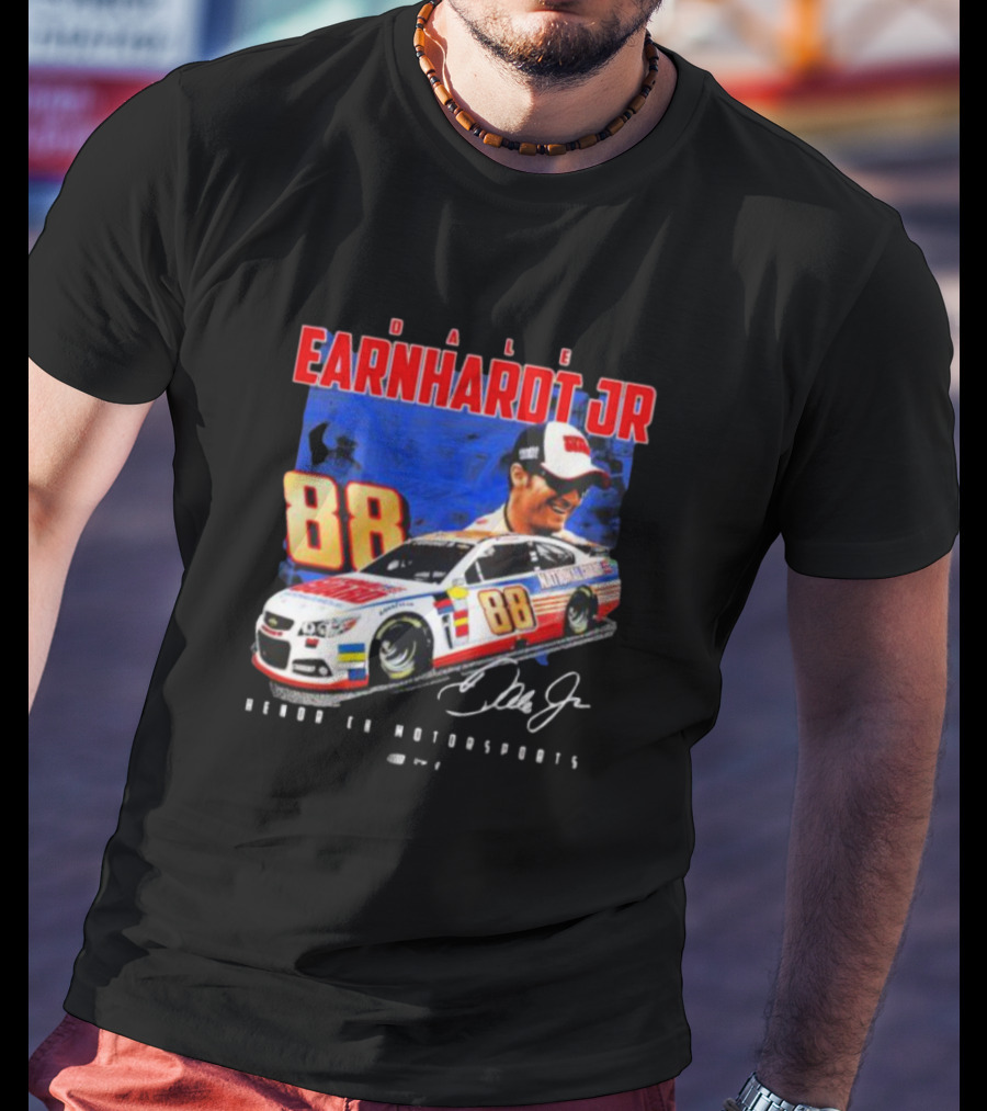Dale Earnhardt Jr 88 National Guard Hendrick Motorsports Signature Car T-Shirt