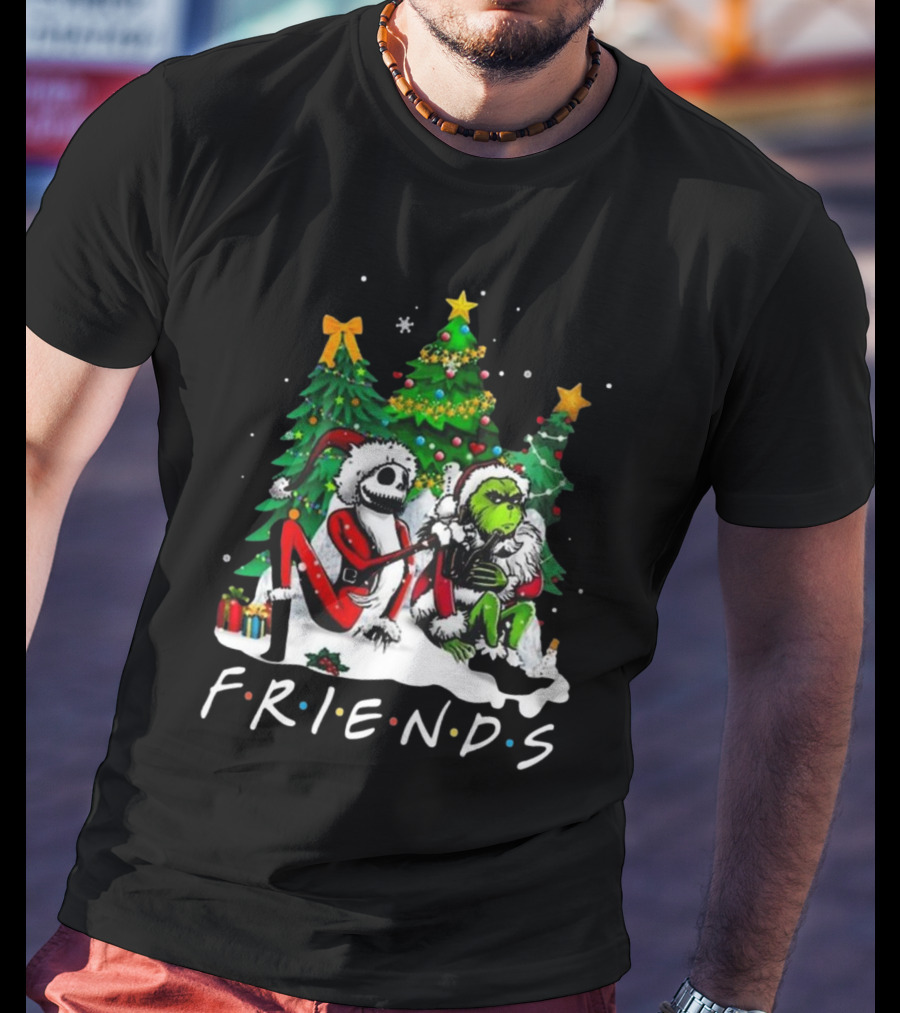 Friends Grinch Christmas Jack Santa Tree T-Shirt