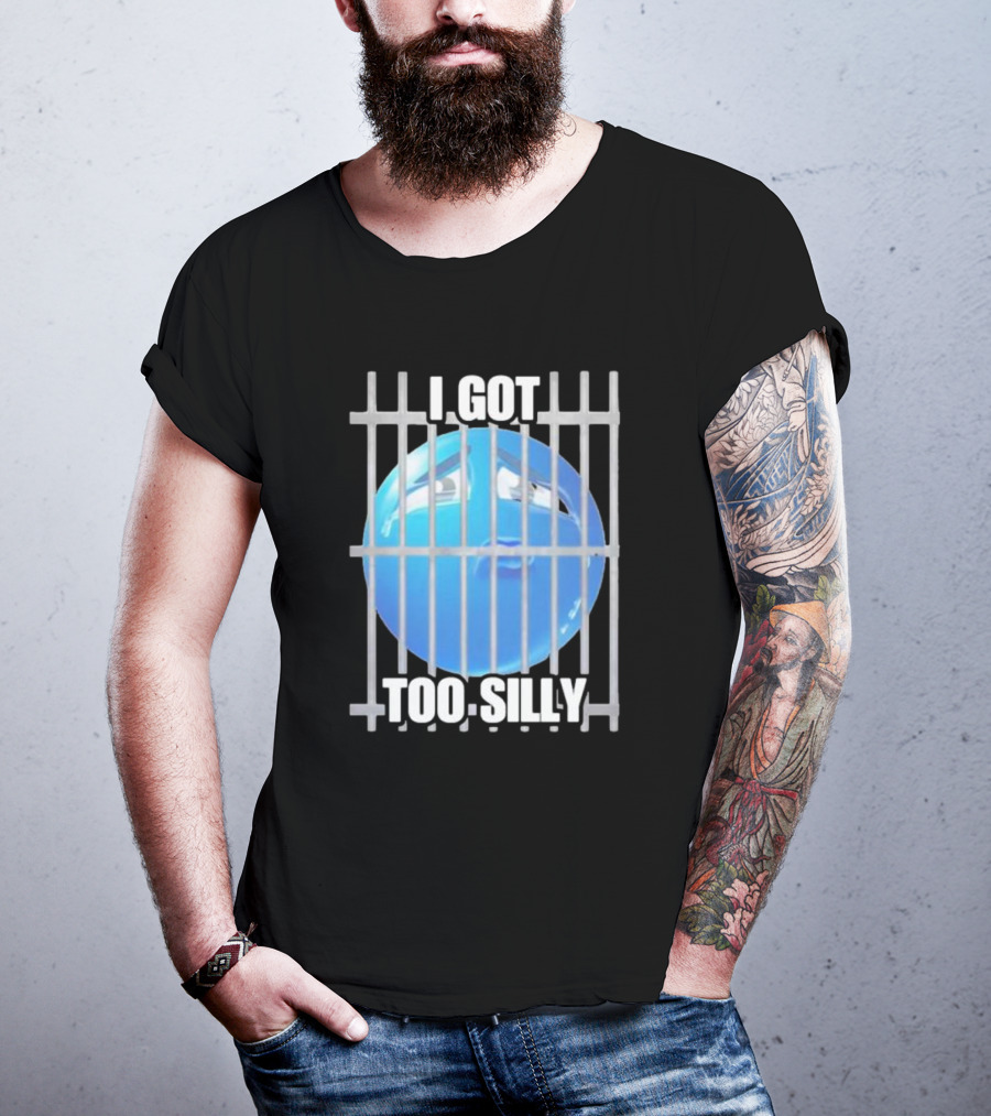 I Got Too Silly Blue Emoji Behind Bars T-Shirt