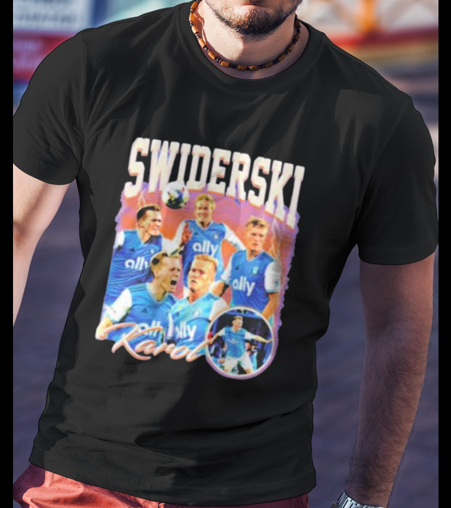 Karol Swiderski Ally Soccer Celebration Montage T-Shirt