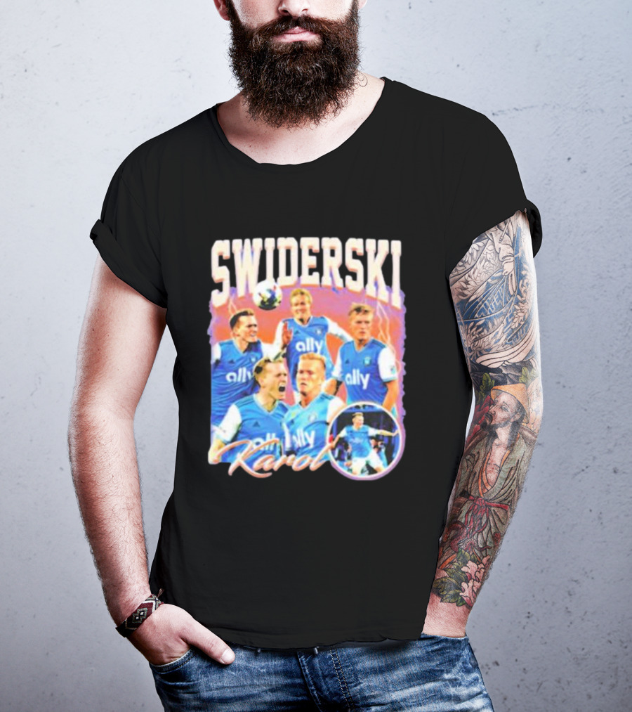 Karol Swiderski Ally Soccer Celebration Montage T-Shirt