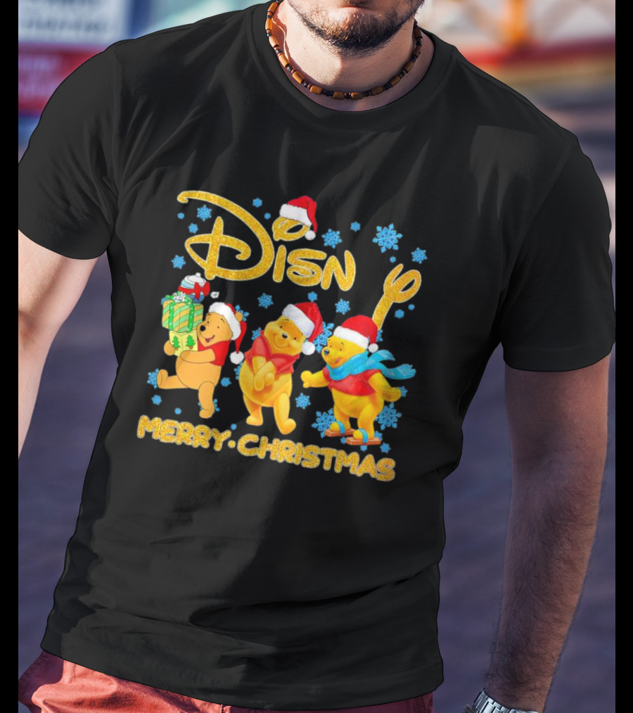 Disney Winnie-the-Pooh Santa Merry Christmas T-Shirt