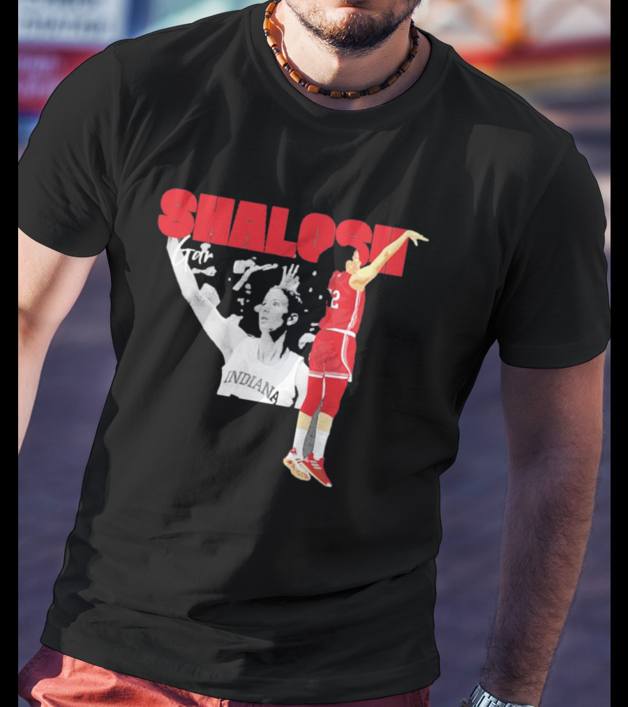 Yarden Garzon Shalosh Indiana Basketball Player Action Shot T-Shirt