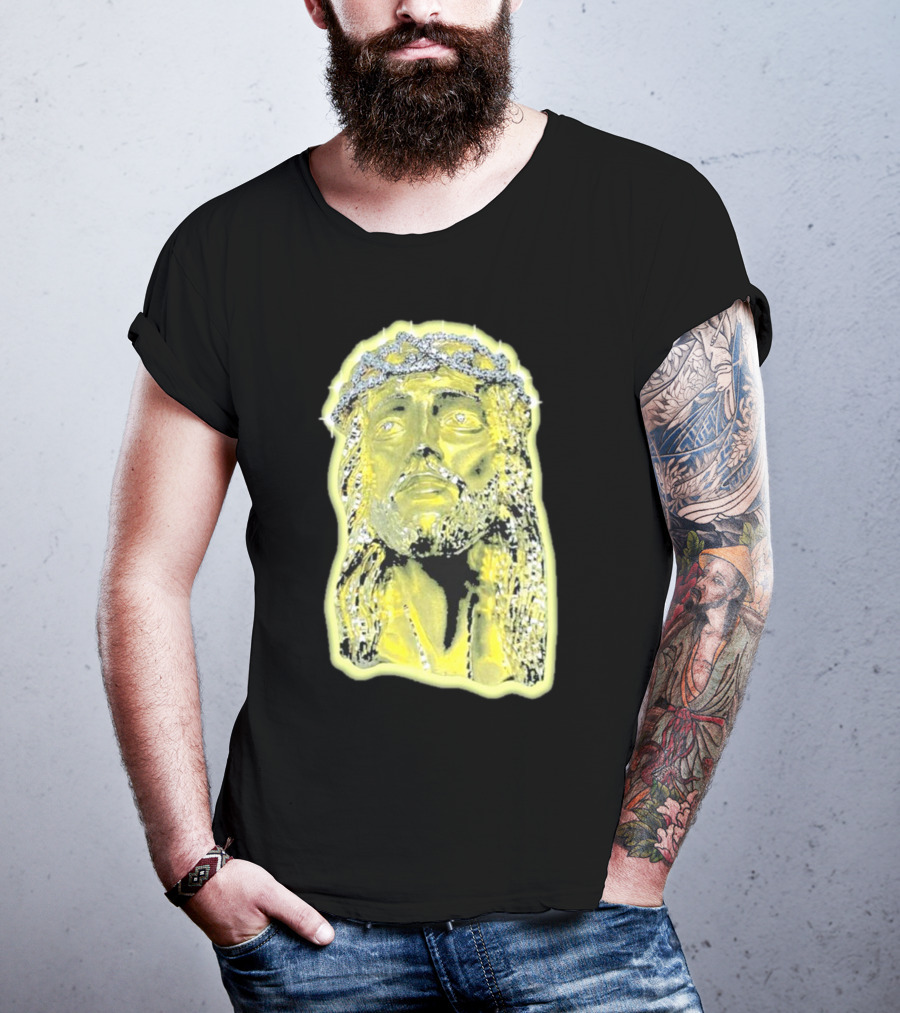 Jesus Piece Gold Diamond Crown Of Thorns Iconic Christian T-Shirt