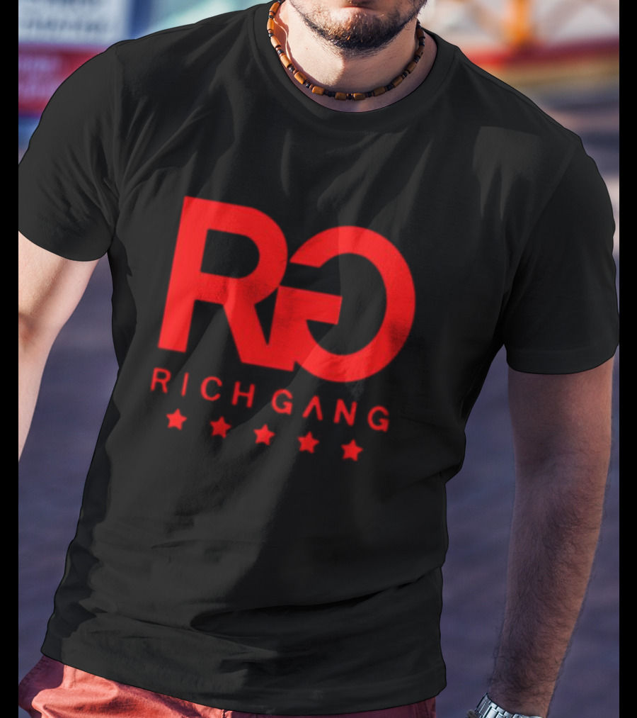 Rich Gang Logo RG Five Stars T-Shirt