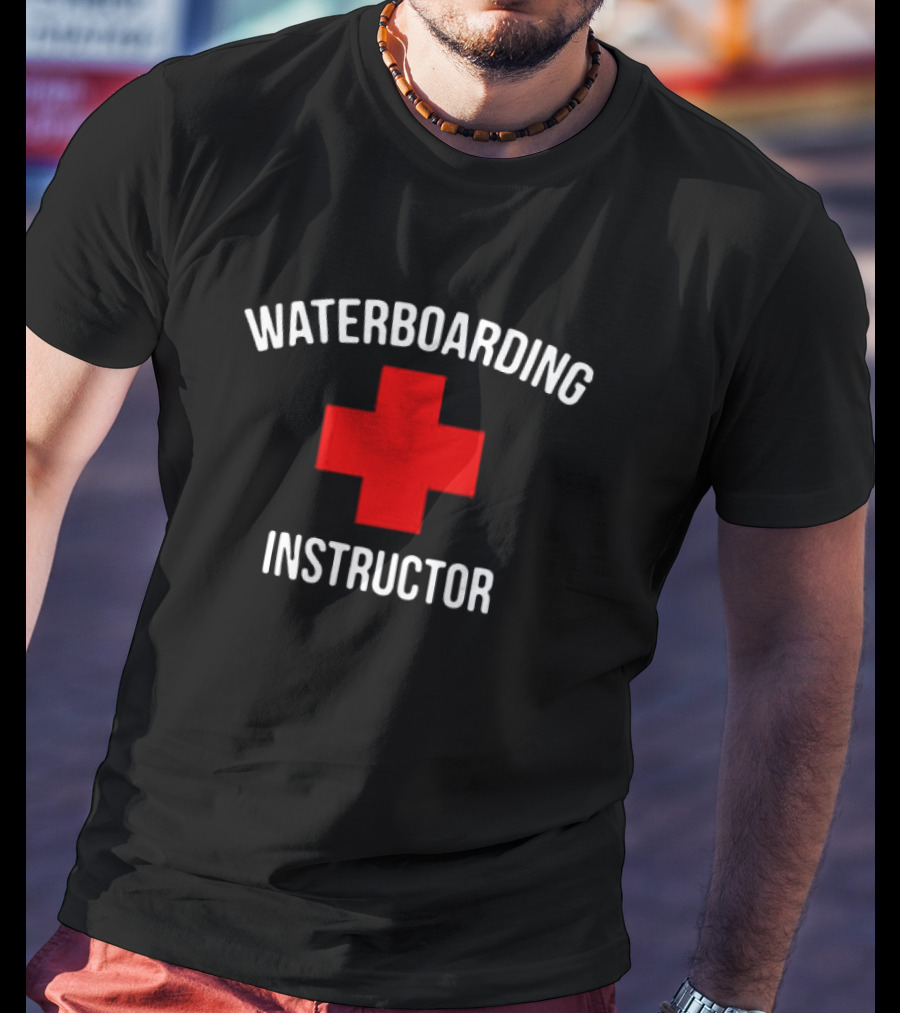 Waterboarding Instructor Red Cross T-Shirt