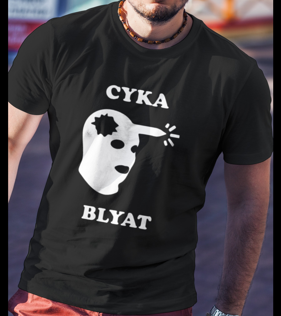 CYKA BLYAT Mask Bullet Headshot T-Shirt
